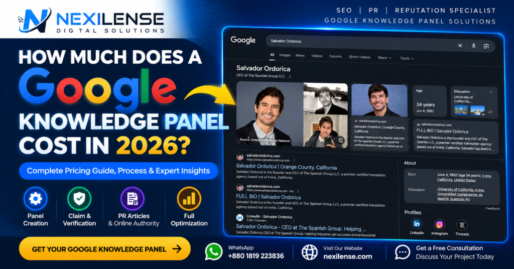 How Much Does a Google Knowledge Panel Cost in 2026? Pricing, Process & Expert Guide